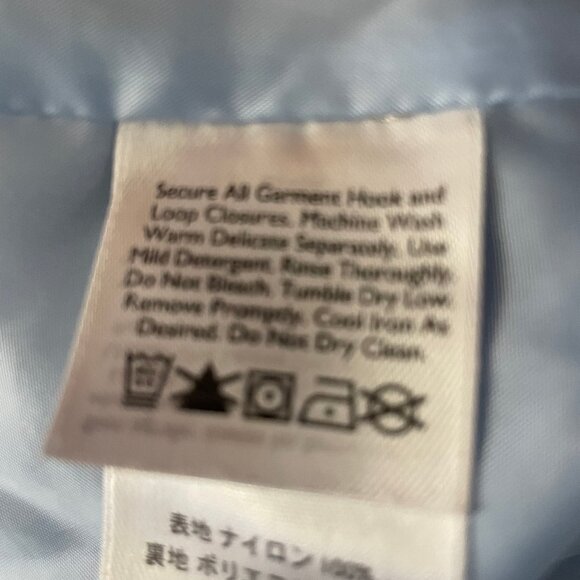 Eddie Bauer Rain Jacket Womens Large WeatherEdge Waterproof Hooded Blue Pockets - Picture 6 of 8